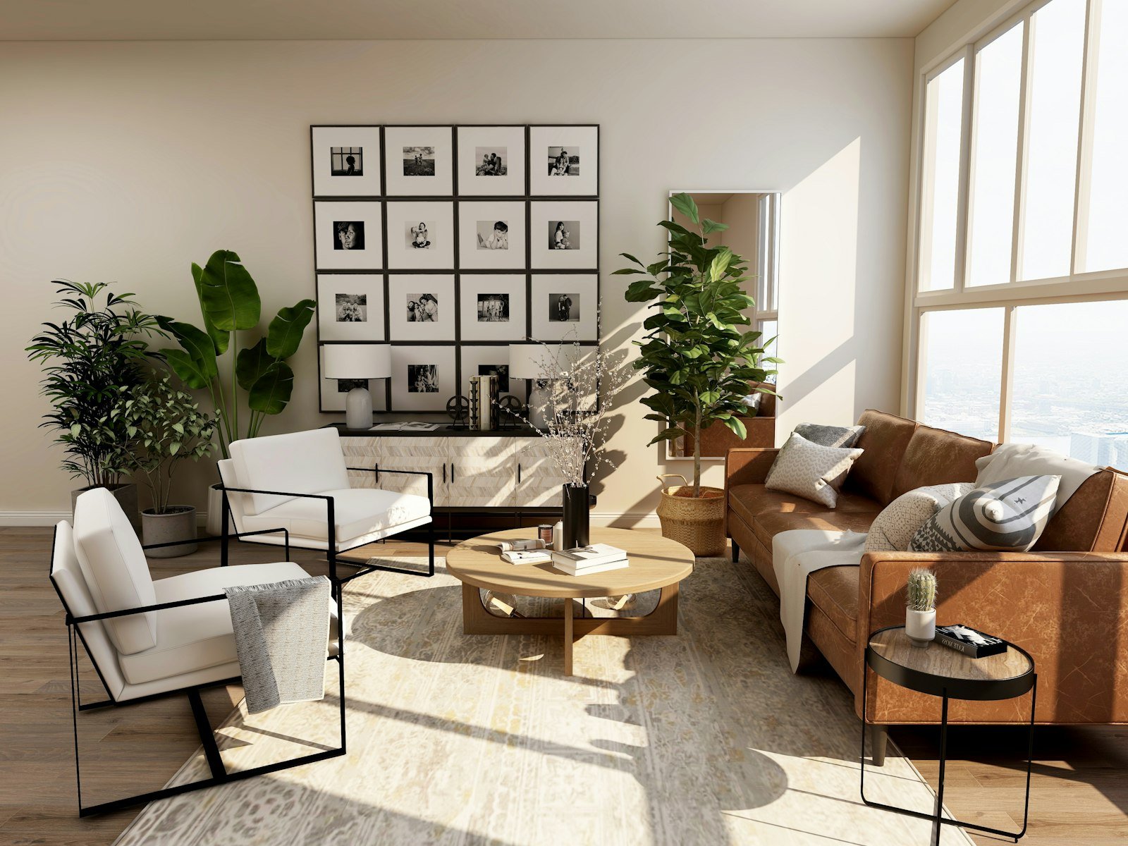 Sala luminosa ilustrativa, imagen de stock
