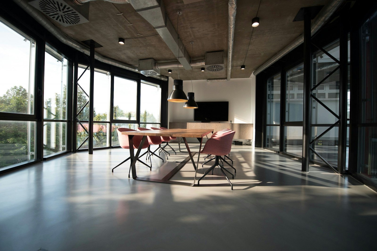 Sala de reuniones ilustrativa, imagen de stock